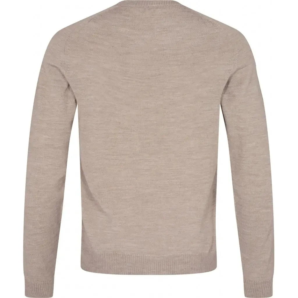2Blind2C Tan Merino Wool Vneck Sweater