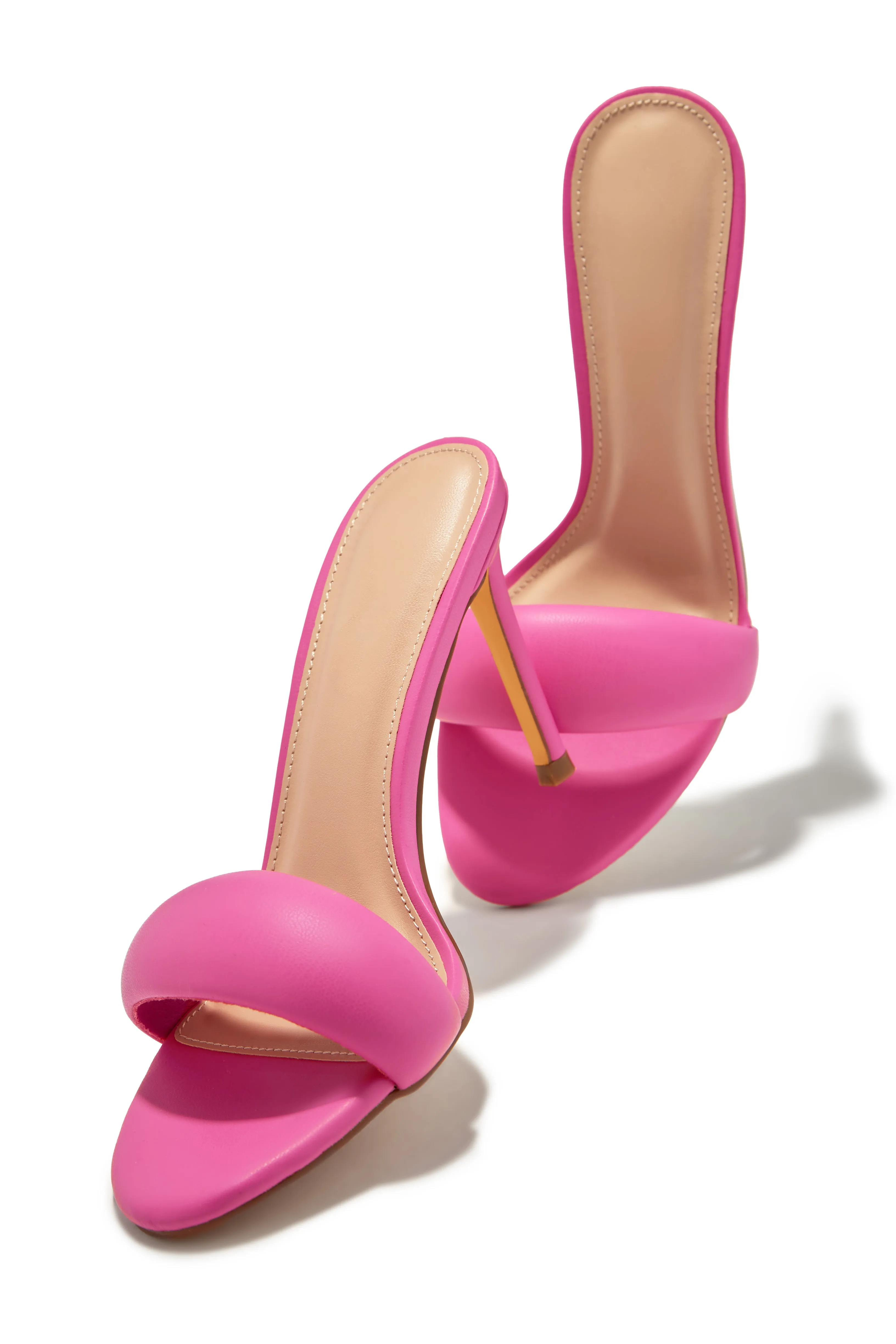 Alisha Mid Heel Mules - Pink