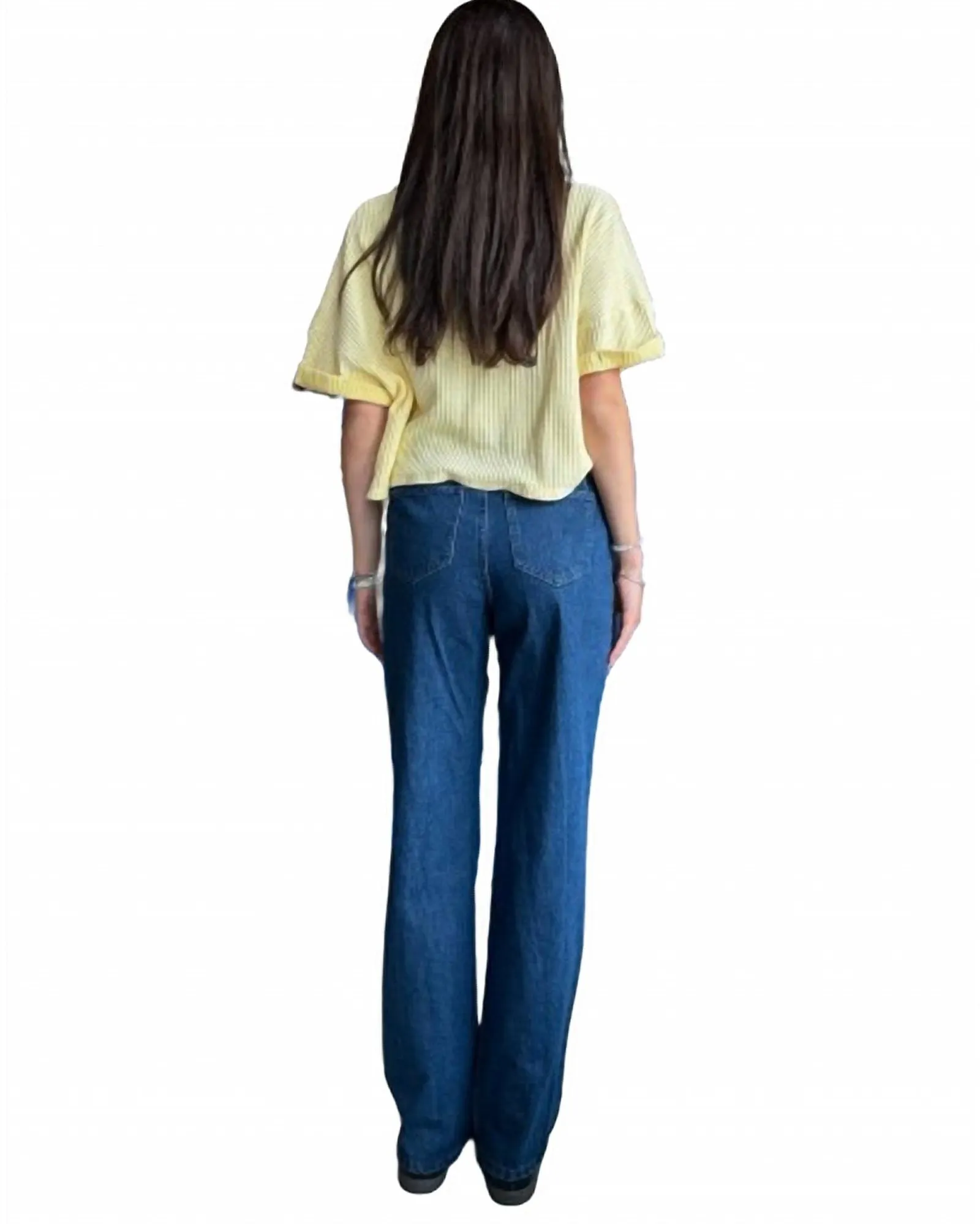 Amari Wide Leg Jeans In Blue | Blue