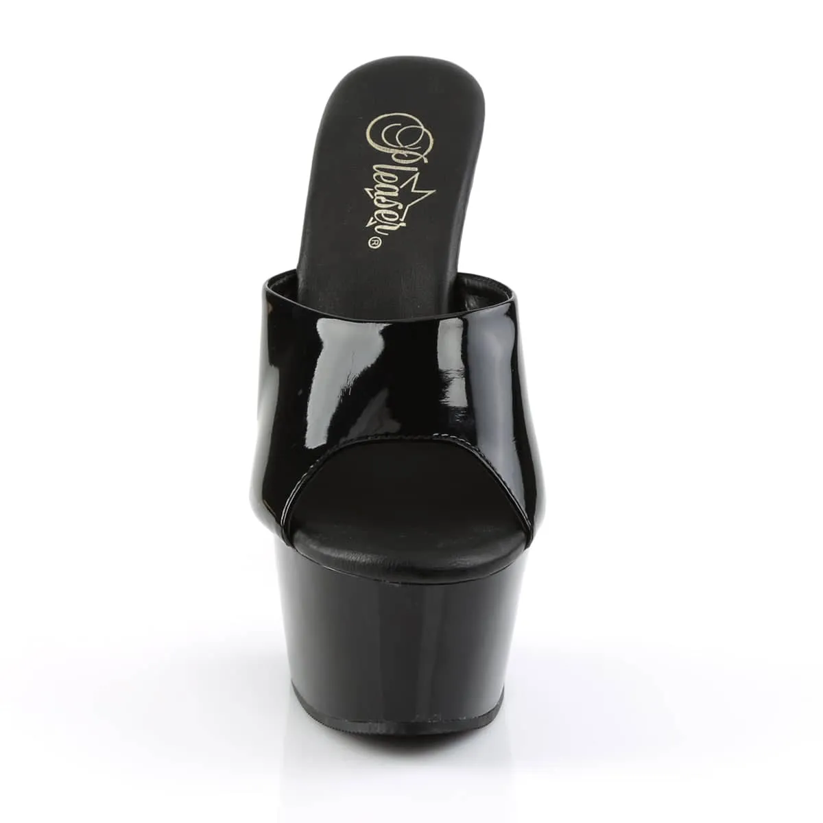 ASPIRE-601 Clear & Black Peep Toe High Heel