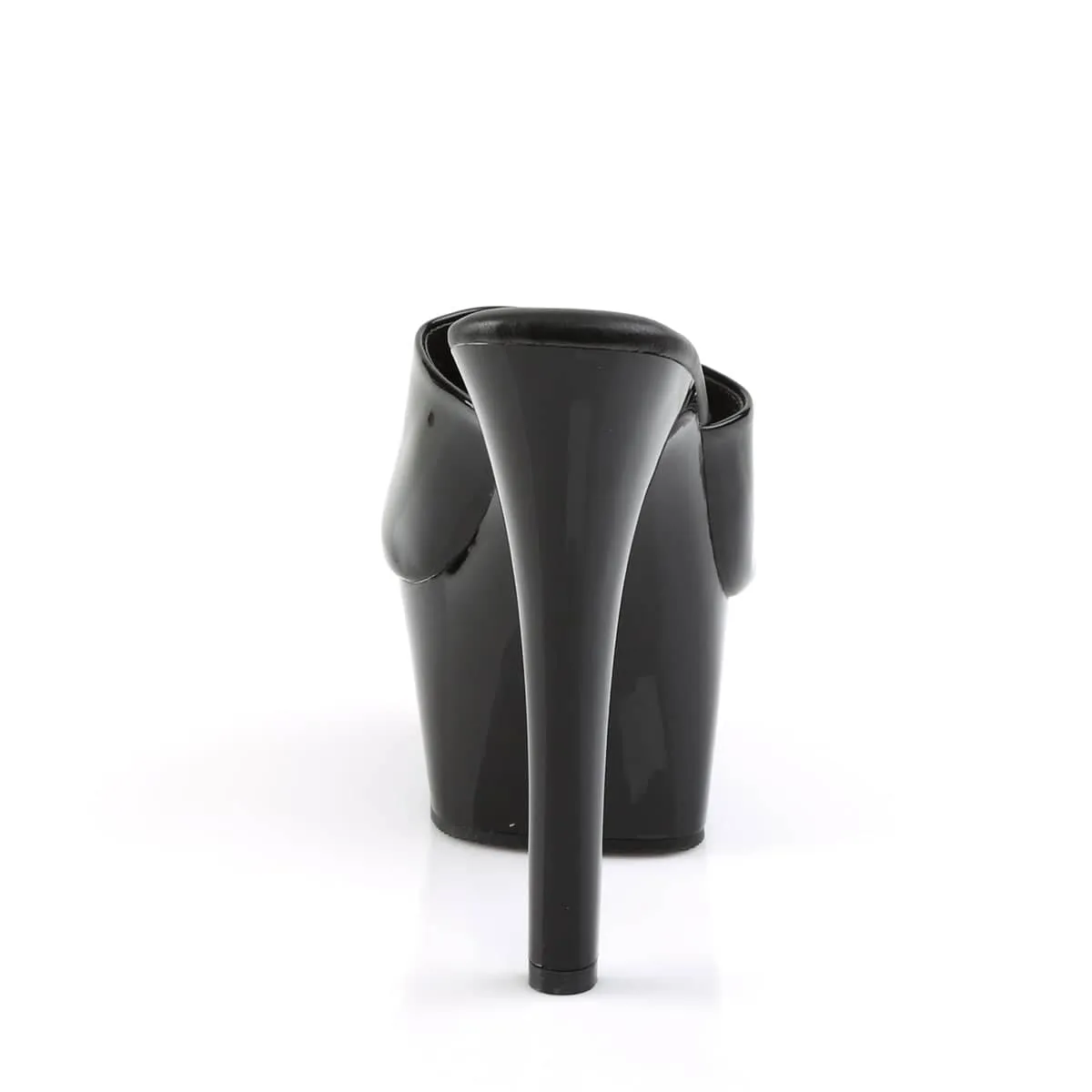 ASPIRE-601 Clear & Black Peep Toe High Heel