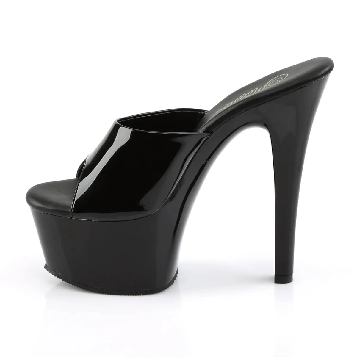 ASPIRE-601 Clear & Black Peep Toe High Heel