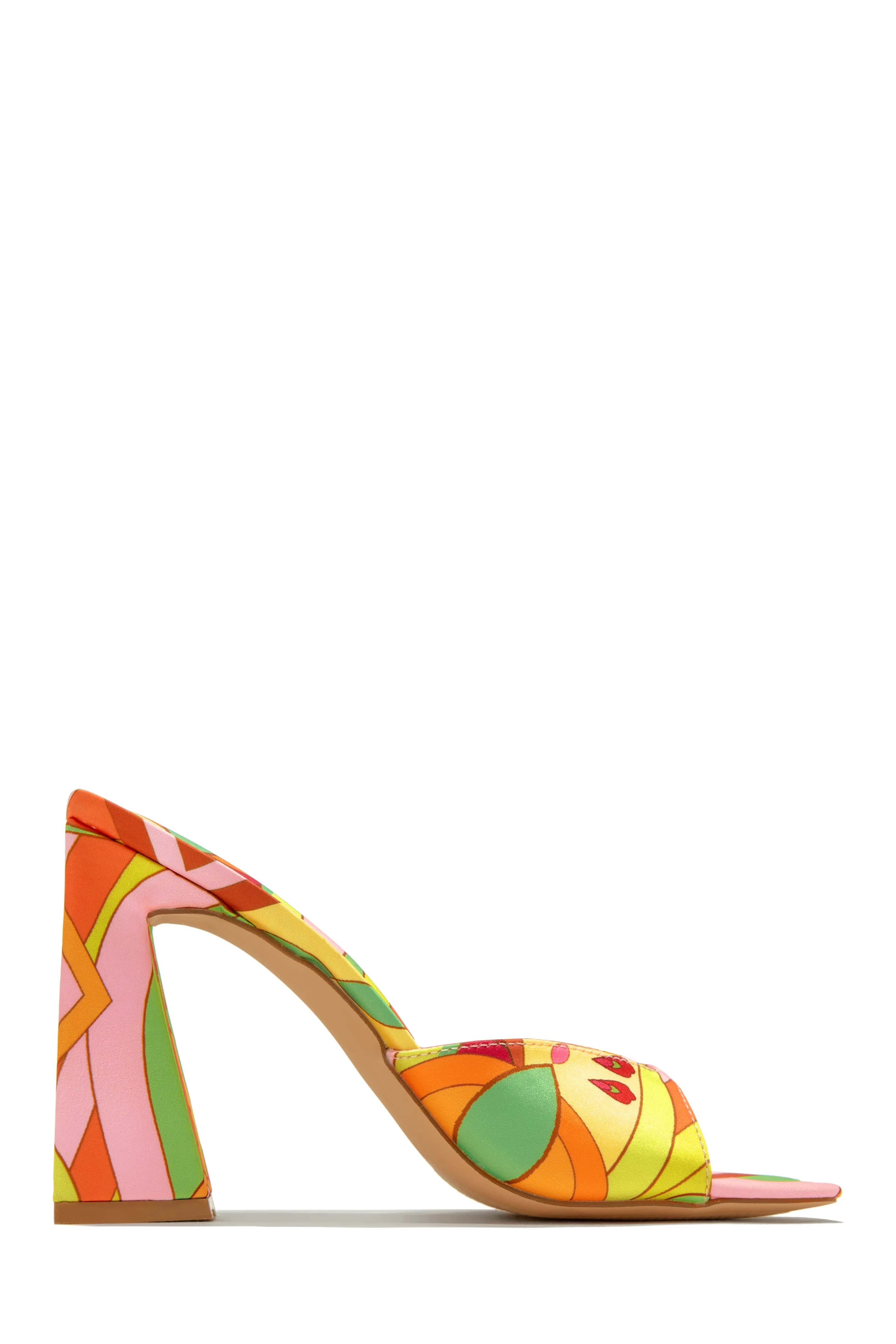 Azaria Block Heel Mules - Lime