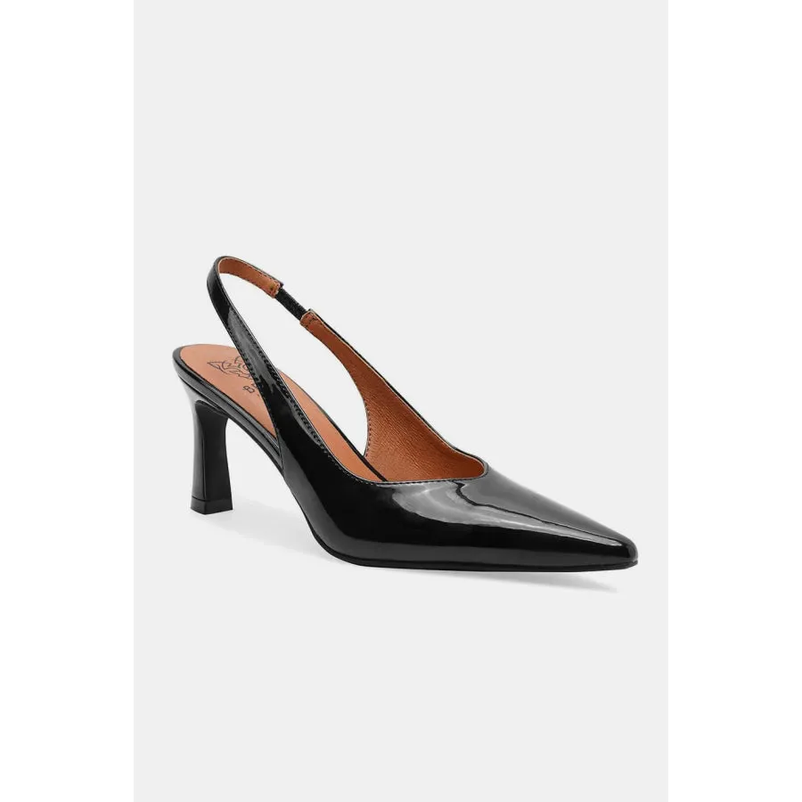 Beast Fashion Faux Leather Point Toe Slingback Pumps