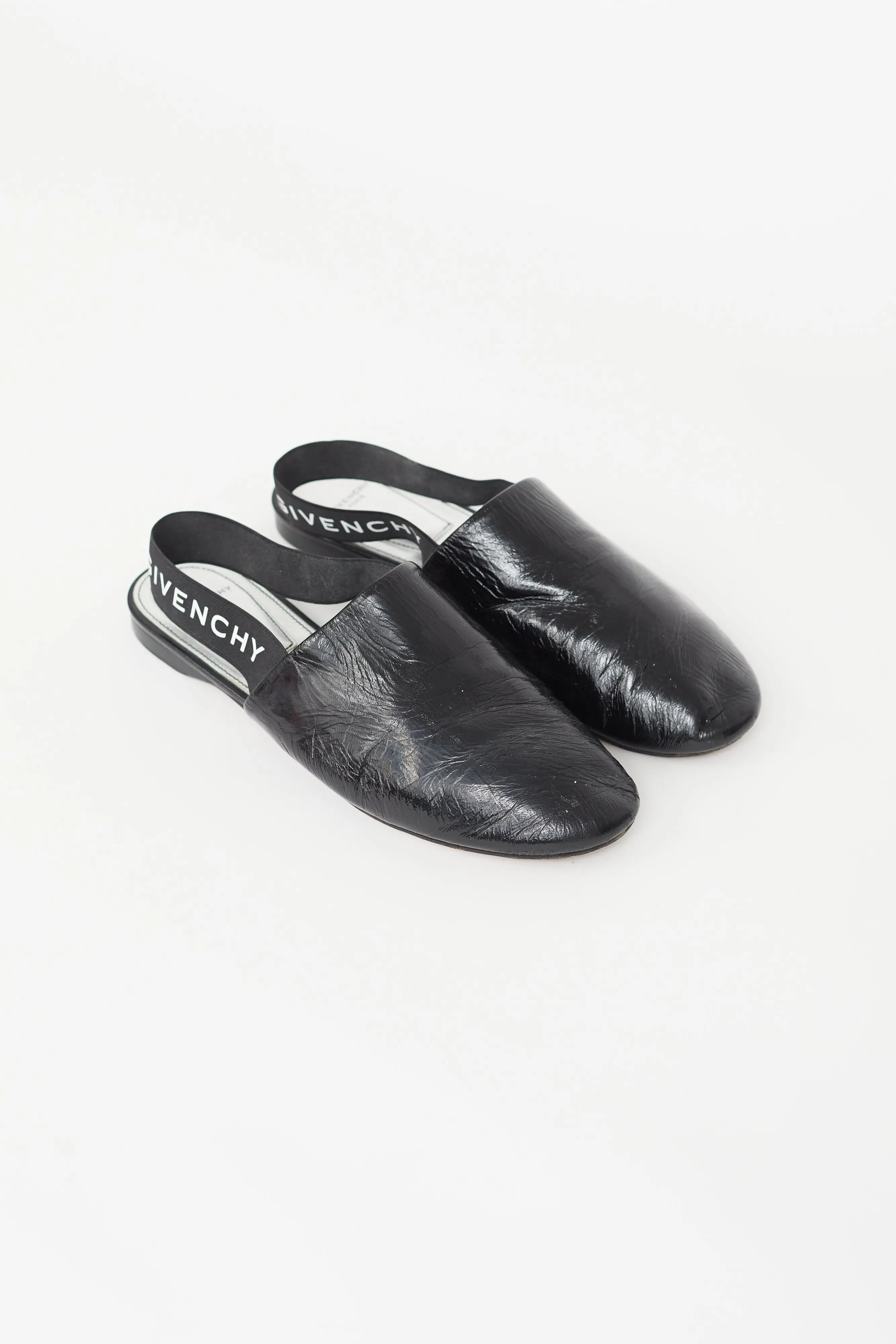 Black Rivington Patent Slingback Mule