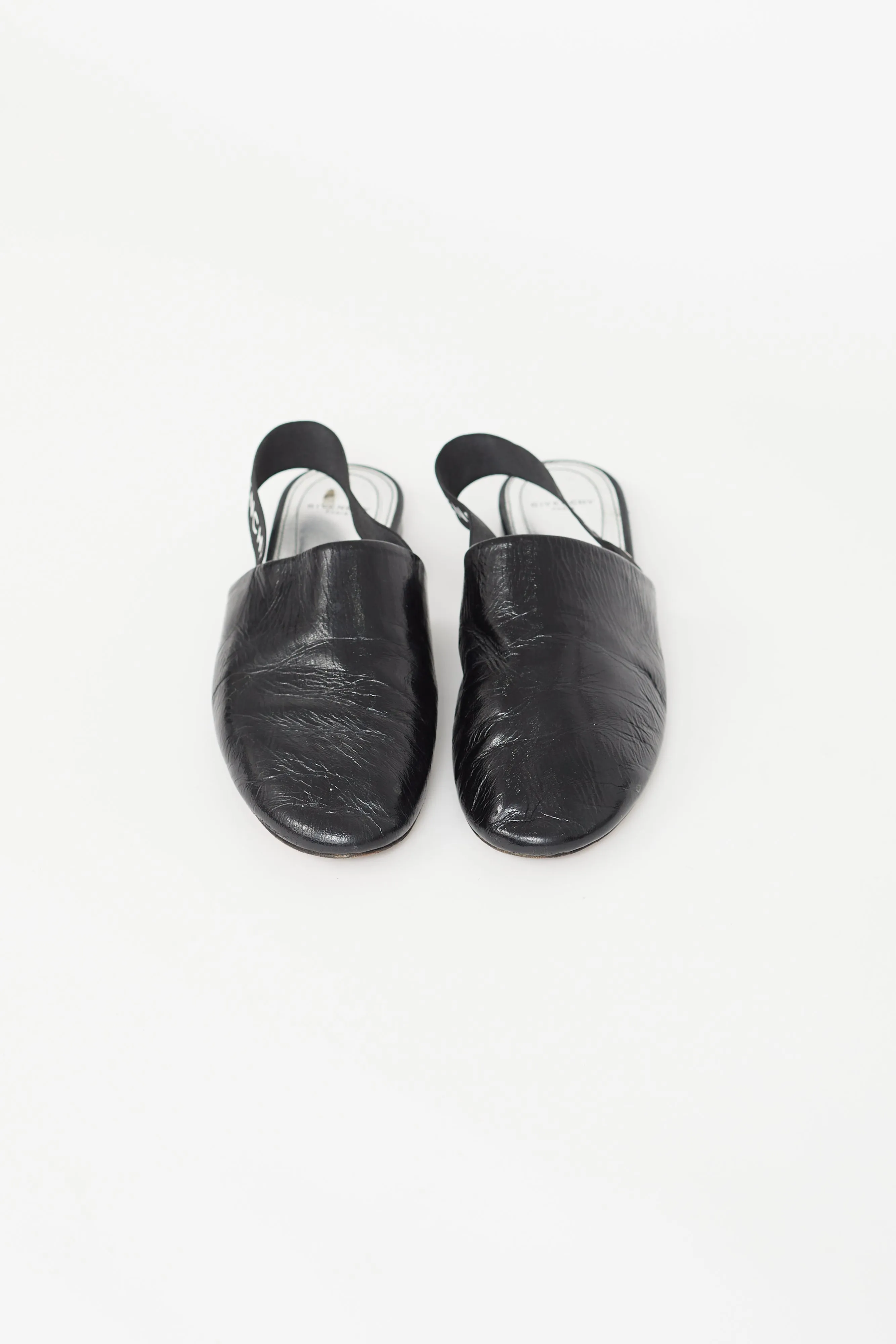 Black Rivington Patent Slingback Mule