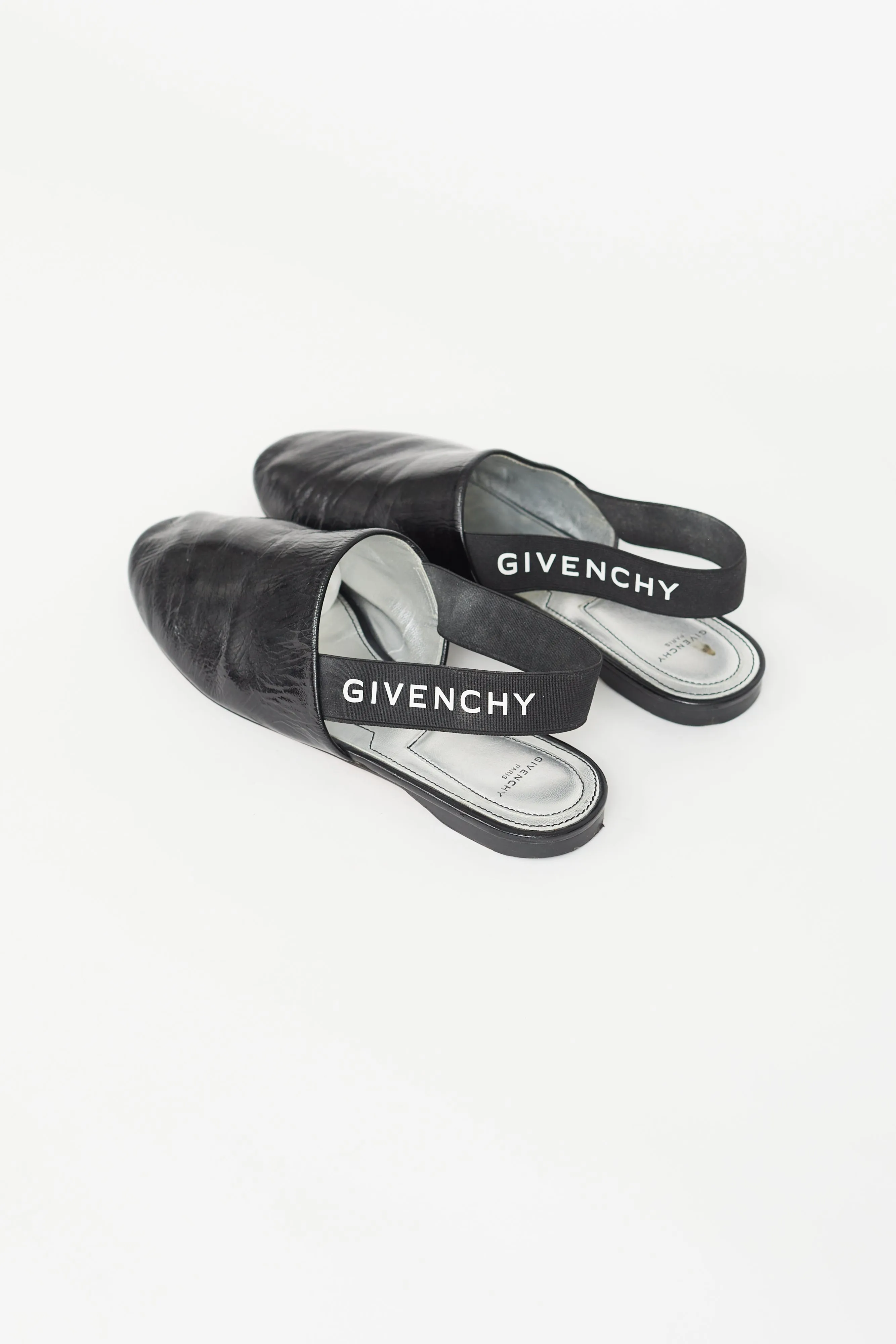 Black Rivington Patent Slingback Mule