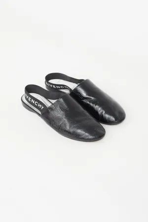 Black Rivington Patent Slingback Mule