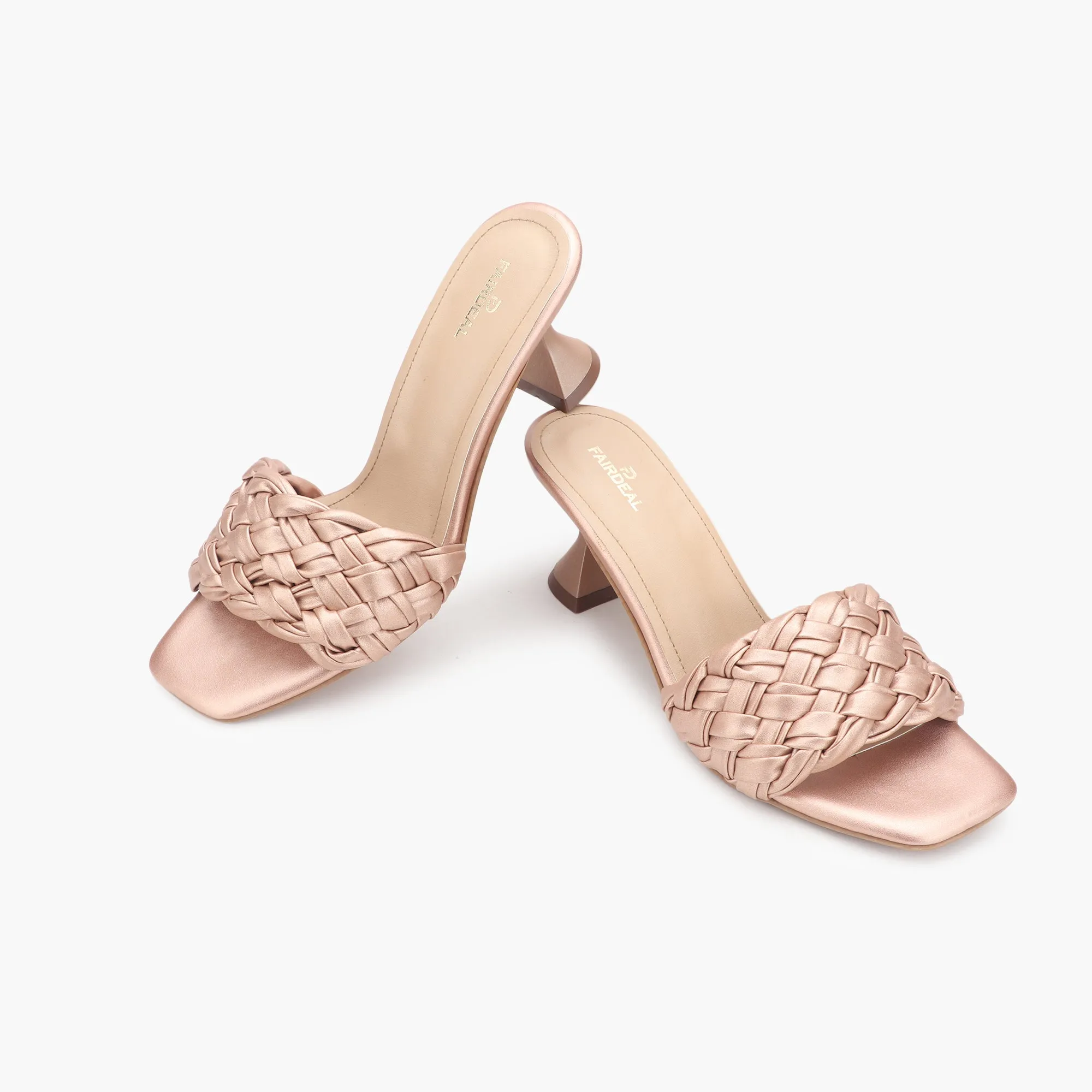 Braided Slip On Heels