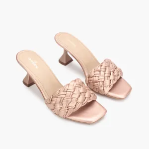 Braided Slip On Heels