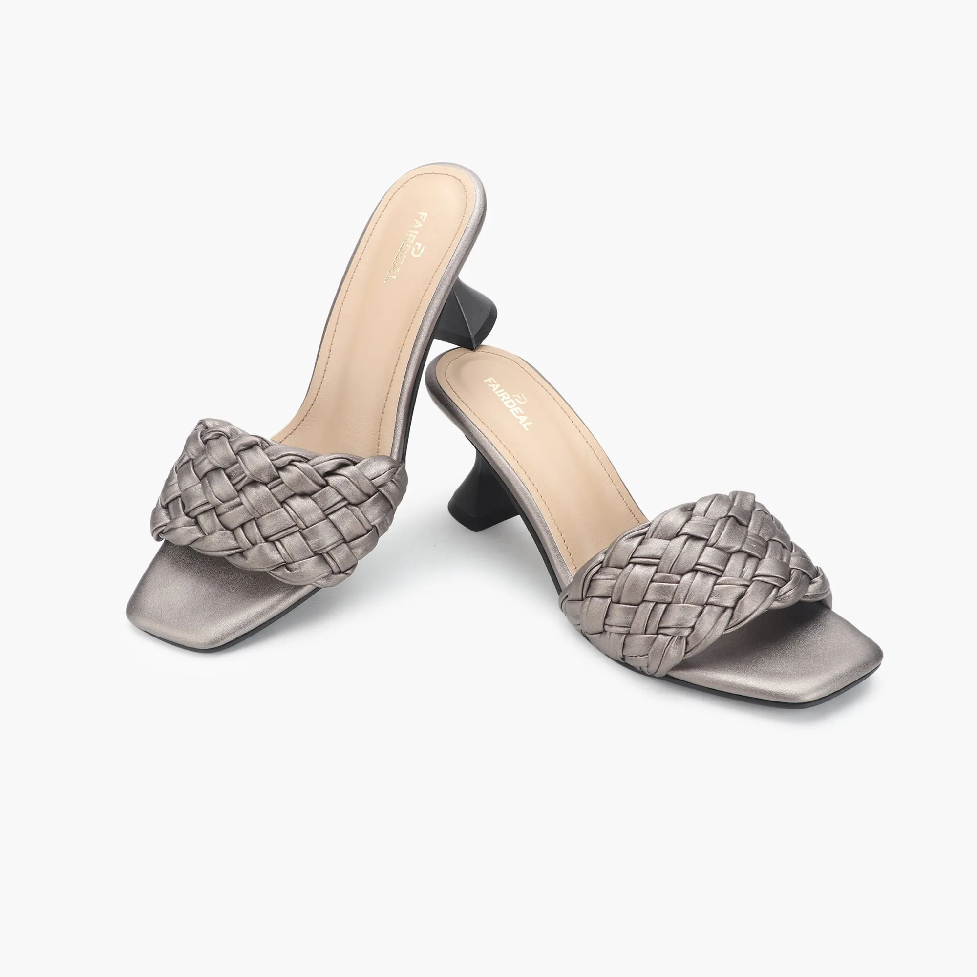 Braided Slip On Heels
