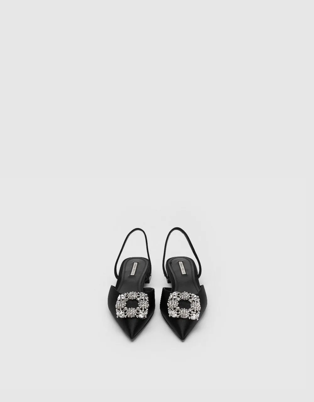 Buckled Décor Pointed Toe Slingbacks