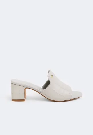 Choice Peep Toe Heeled Mules Grey