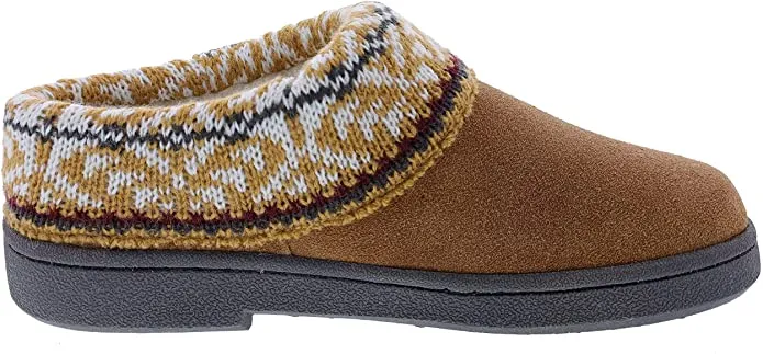 Clarks Amanda Cognac Fur Lining Details Flat Indoor Outdoor Clog Spring Slippers