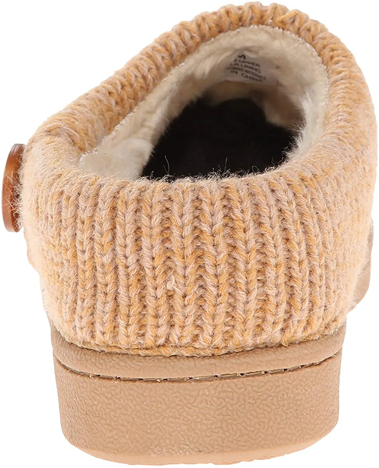 Clarks Cinnamon Knitted Collar Winter Clog Rounded Toe Casual Slippers
