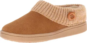 Clarks Cinnamon Knitted Collar Winter Clog Rounded Toe Casual Slippers
