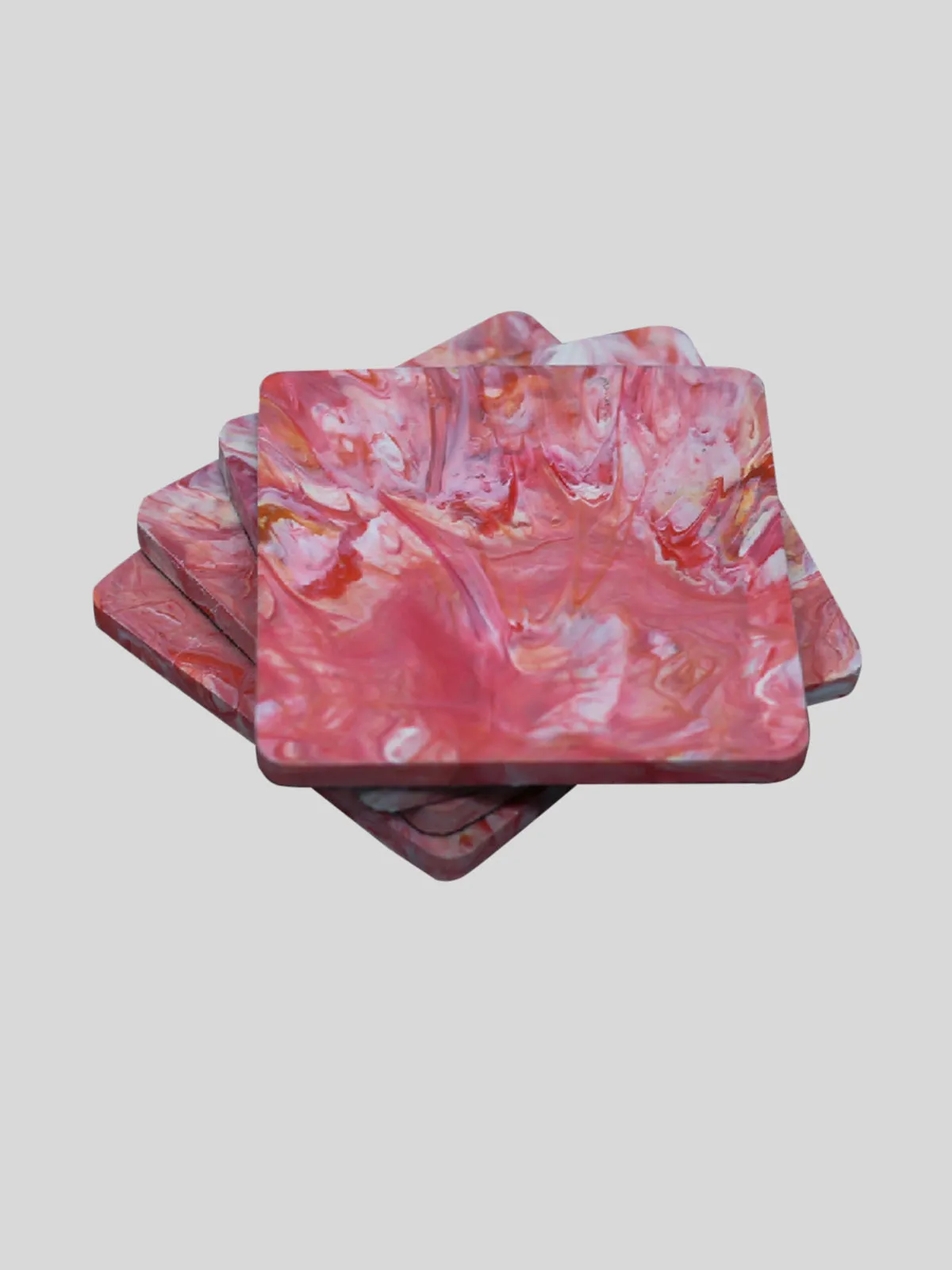 Coasters Coral Red