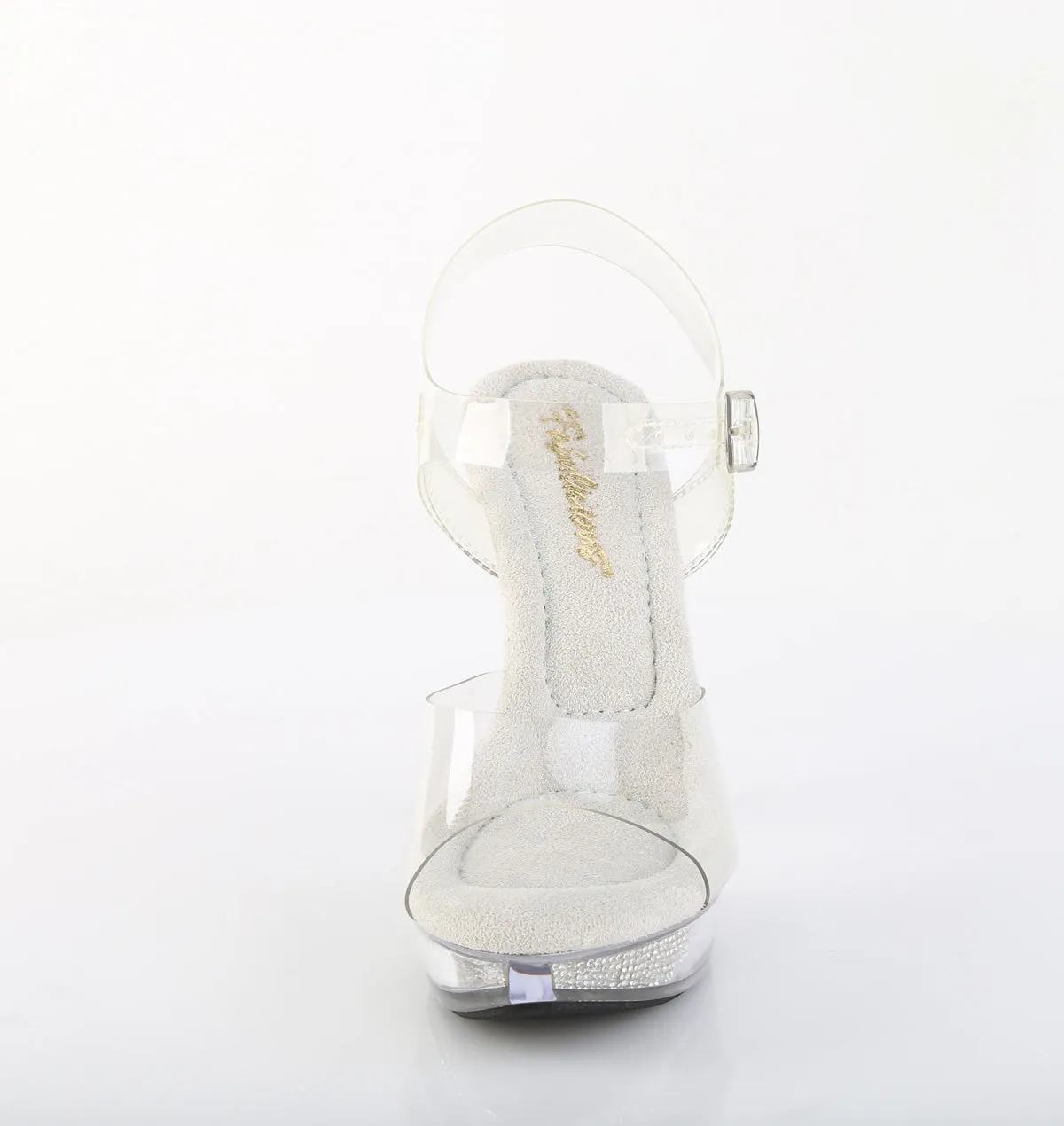 COCKTAIL-508SRSI Fabulicious 5" Cocktail Clear/Silver Sexy Shoes (High Heels)