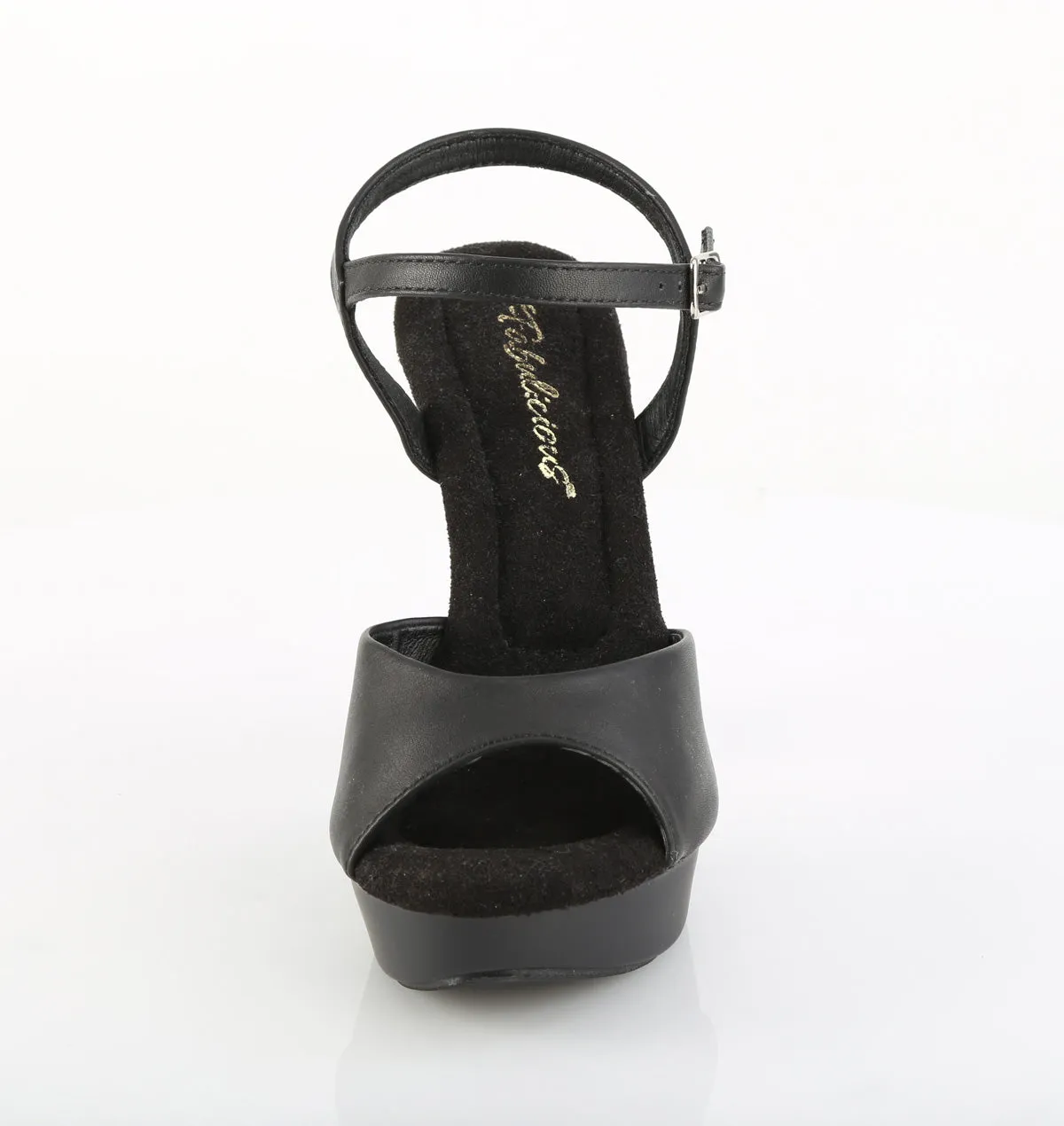 COCKTAIL-509 Fabulicious 5" Cocktail Black Faux Leather Sexy Shoes (High Heels)