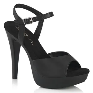 COCKTAIL-509 Fabulicious 5" Cocktail Black Faux Leather Sexy Shoes (High Heels)