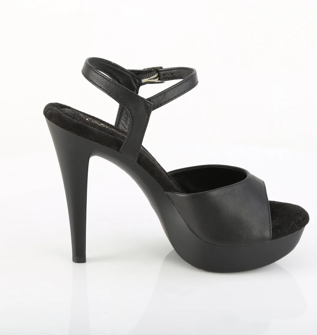 COCKTAIL-509 Fabulicious 5" Cocktail Black Faux Leather Sexy Shoes (High Heels)