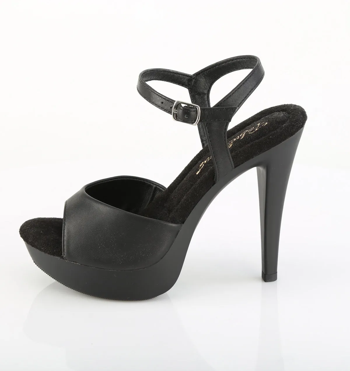 COCKTAIL-509 Fabulicious 5" Cocktail Black Faux Leather Sexy Shoes (High Heels)