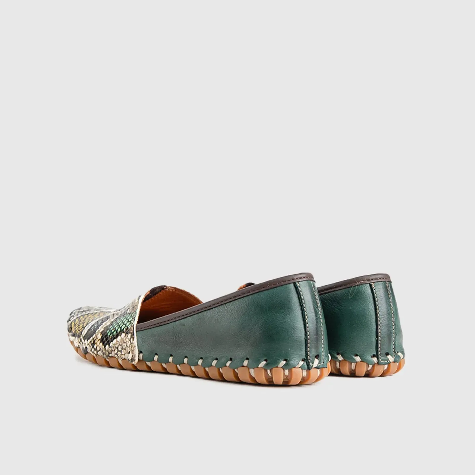 Comfort Leather Pumps Casuals 1203 Green Multi