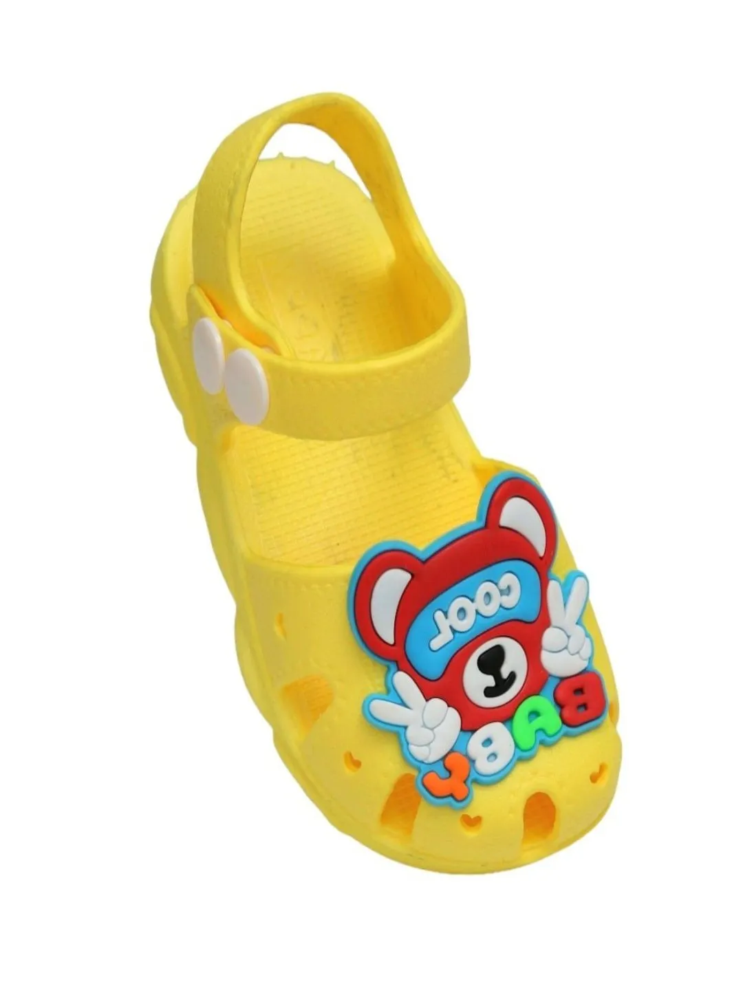 Cool Baby Bear Vibrant Yellow Cartoon Themed Sandals for Boys