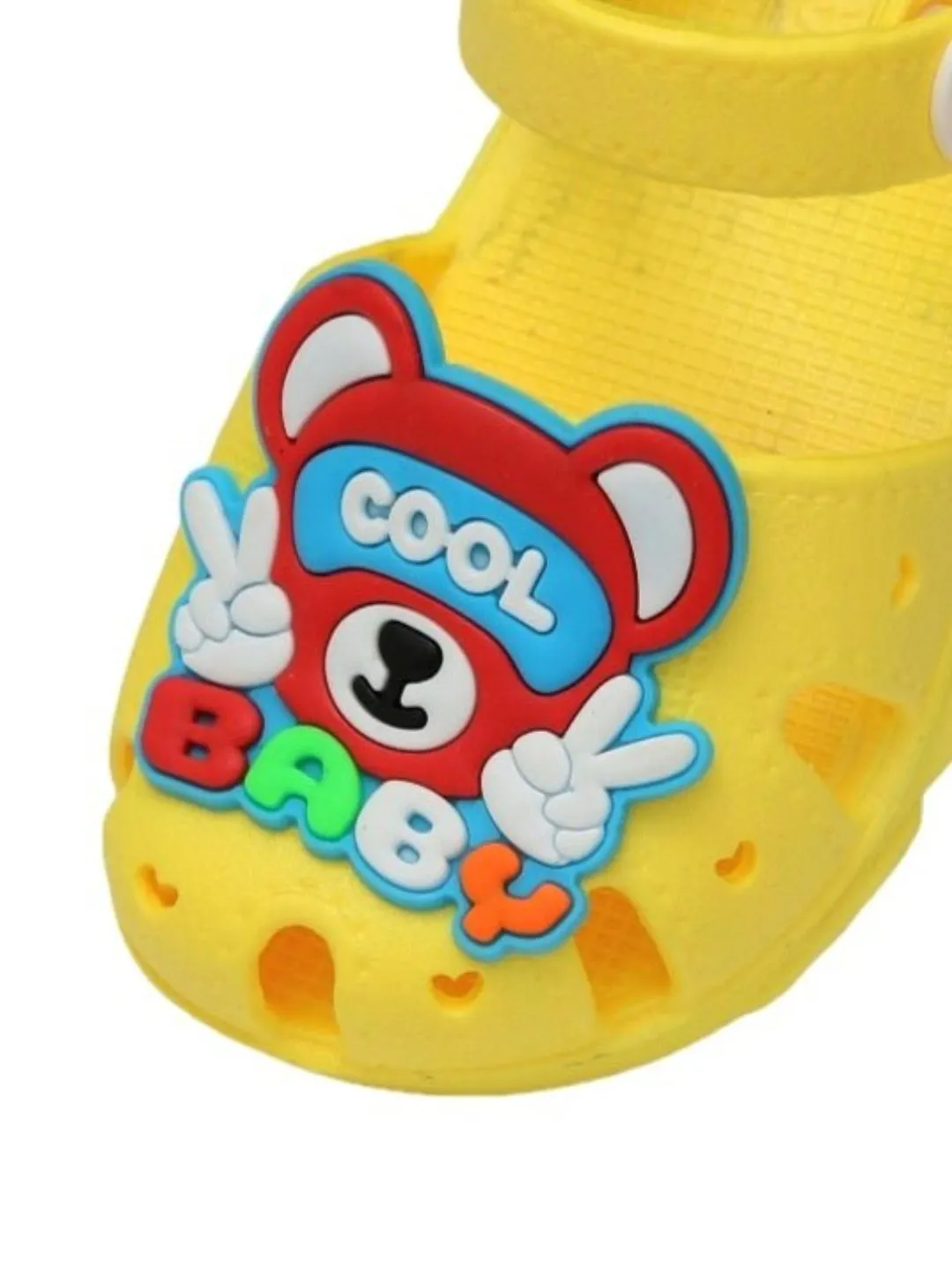 Cool Baby Bear Vibrant Yellow Cartoon Themed Sandals for Boys