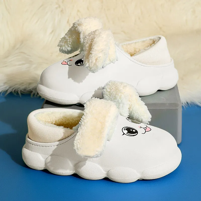 Cozy Cartoon Rabbit Slippers for Kids