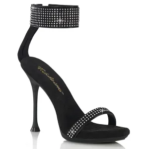 CUPID-440 Fabulicious 4 1/2" Cupid Black Faux Leather Sexy Shoes (High Heels)