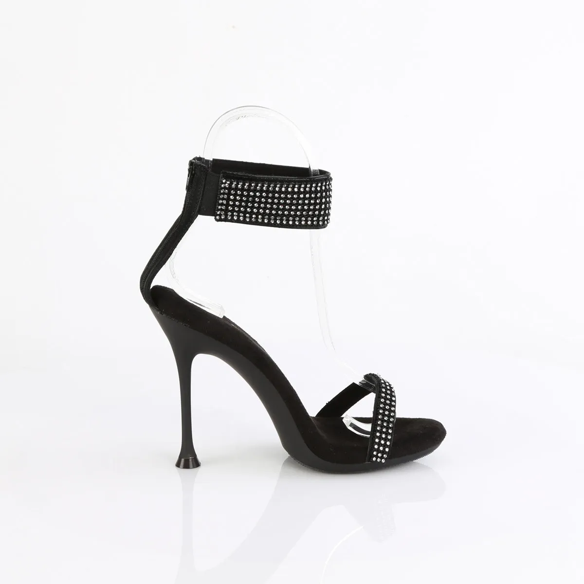 CUPID-440 Fabulicious 4 1/2" Cupid Black Faux Leather Sexy Shoes (High Heels)