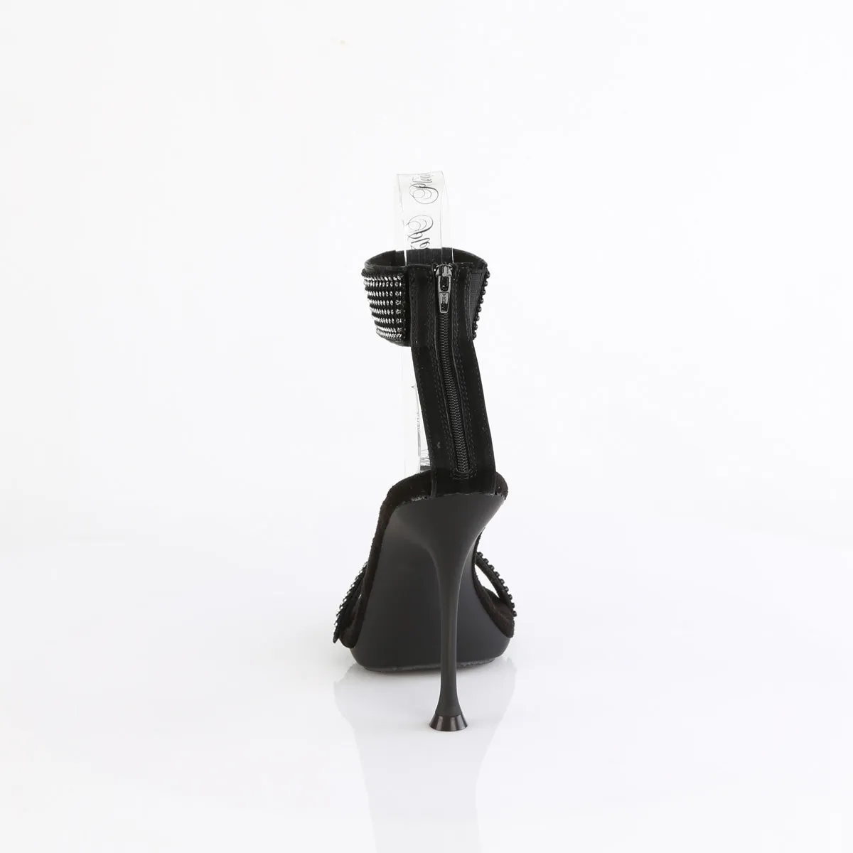 CUPID-440 Fabulicious 4 1/2" Cupid Black Faux Leather Sexy Shoes (High Heels)