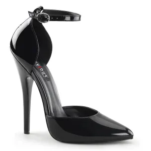 DOMINA-402 Devious Domina Black Patent Sexy Single Soles (Fetish Footwear)