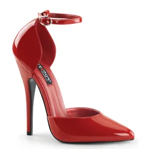 DOMINA-402 Devious Domina Red Patent Sexy Single Soles (Fetish Footwear)