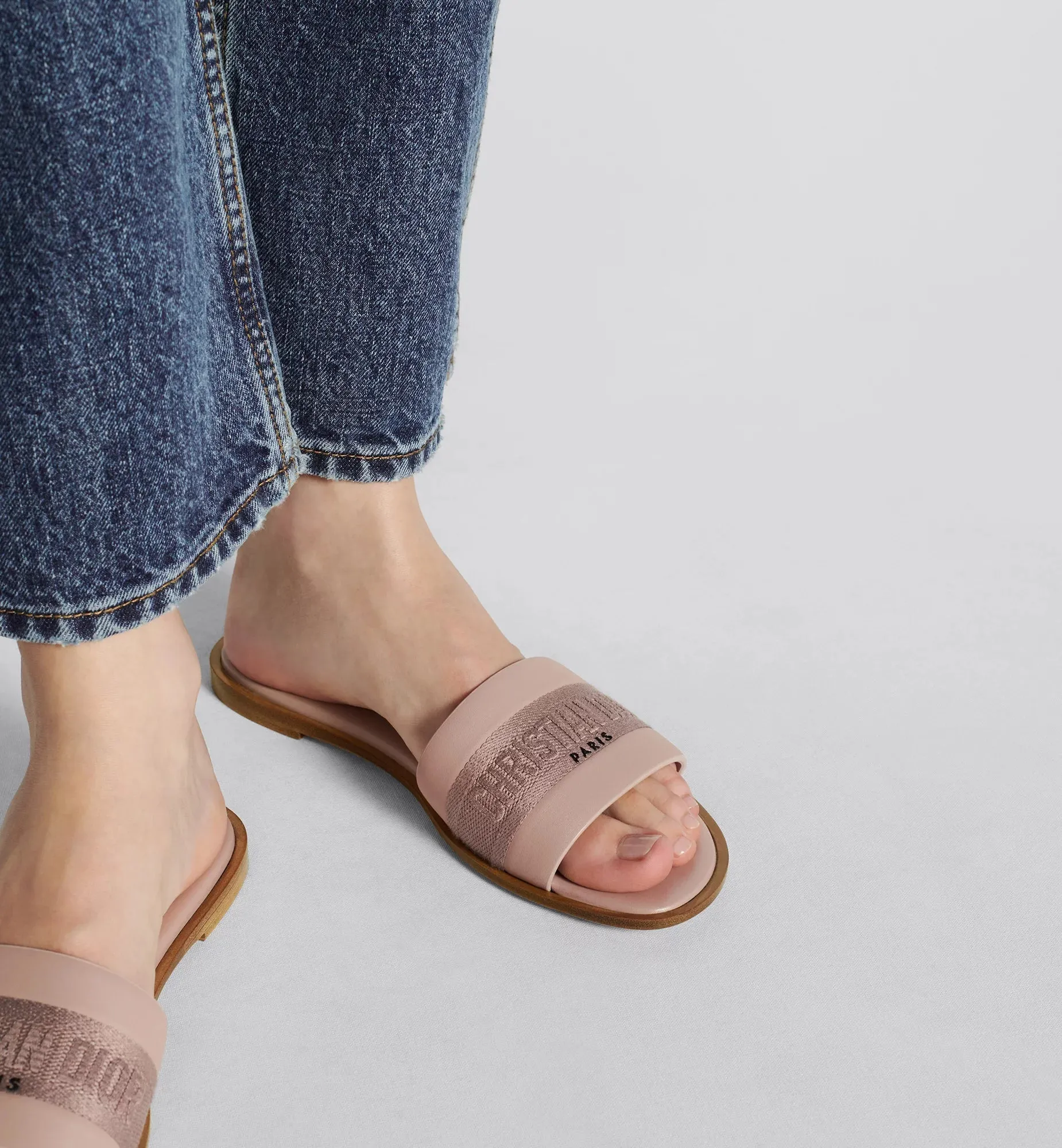 Dway Slide Nude Calfskin
