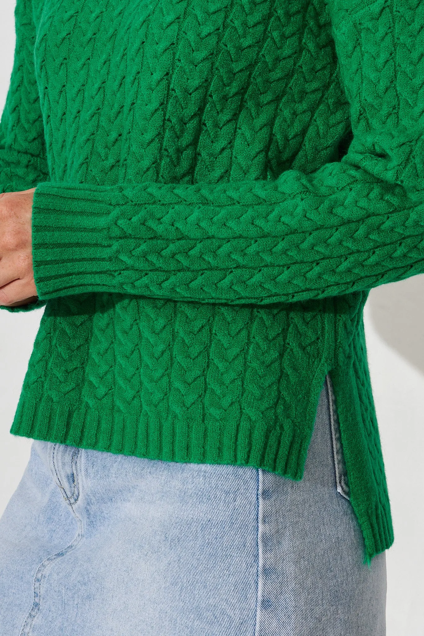 Elstow Knit In Emerald Wool Blend