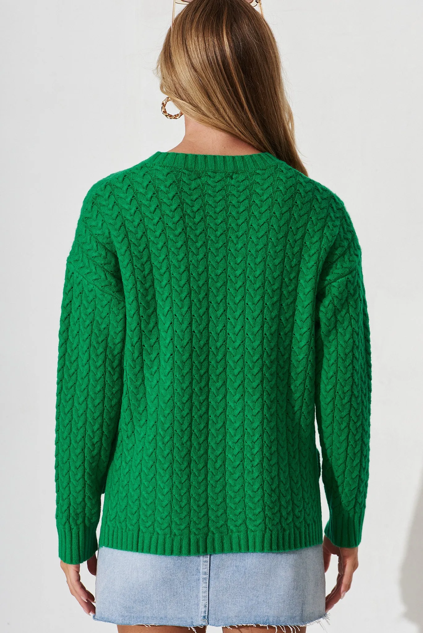 Elstow Knit In Emerald Wool Blend