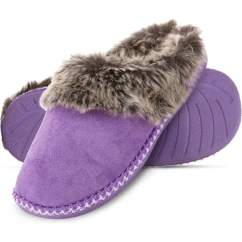 Fur Lined Anti Skid Slippers – Cozy Warmth and Secure Grip