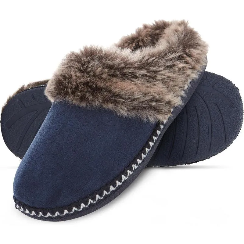 Fur Lined Anti Skid Slippers – Cozy Warmth and Secure Grip