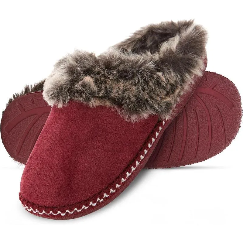 Fur Lined Anti Skid Slippers – Cozy Warmth and Secure Grip