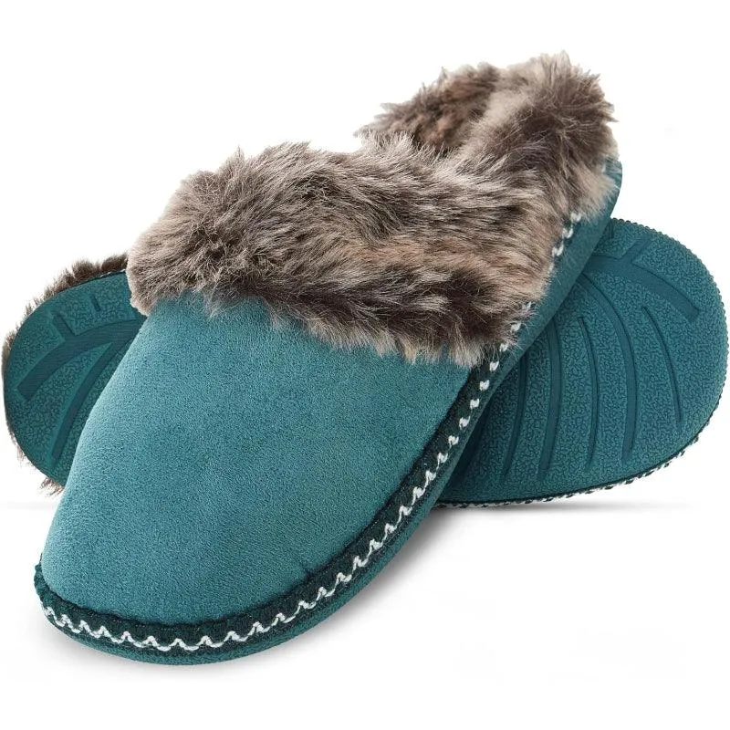 Fur Lined Anti Skid Slippers – Cozy Warmth and Secure Grip