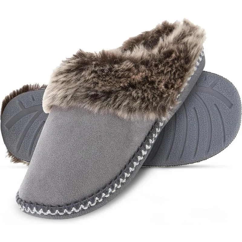 Fur Lined Anti Skid Slippers – Cozy Warmth and Secure Grip