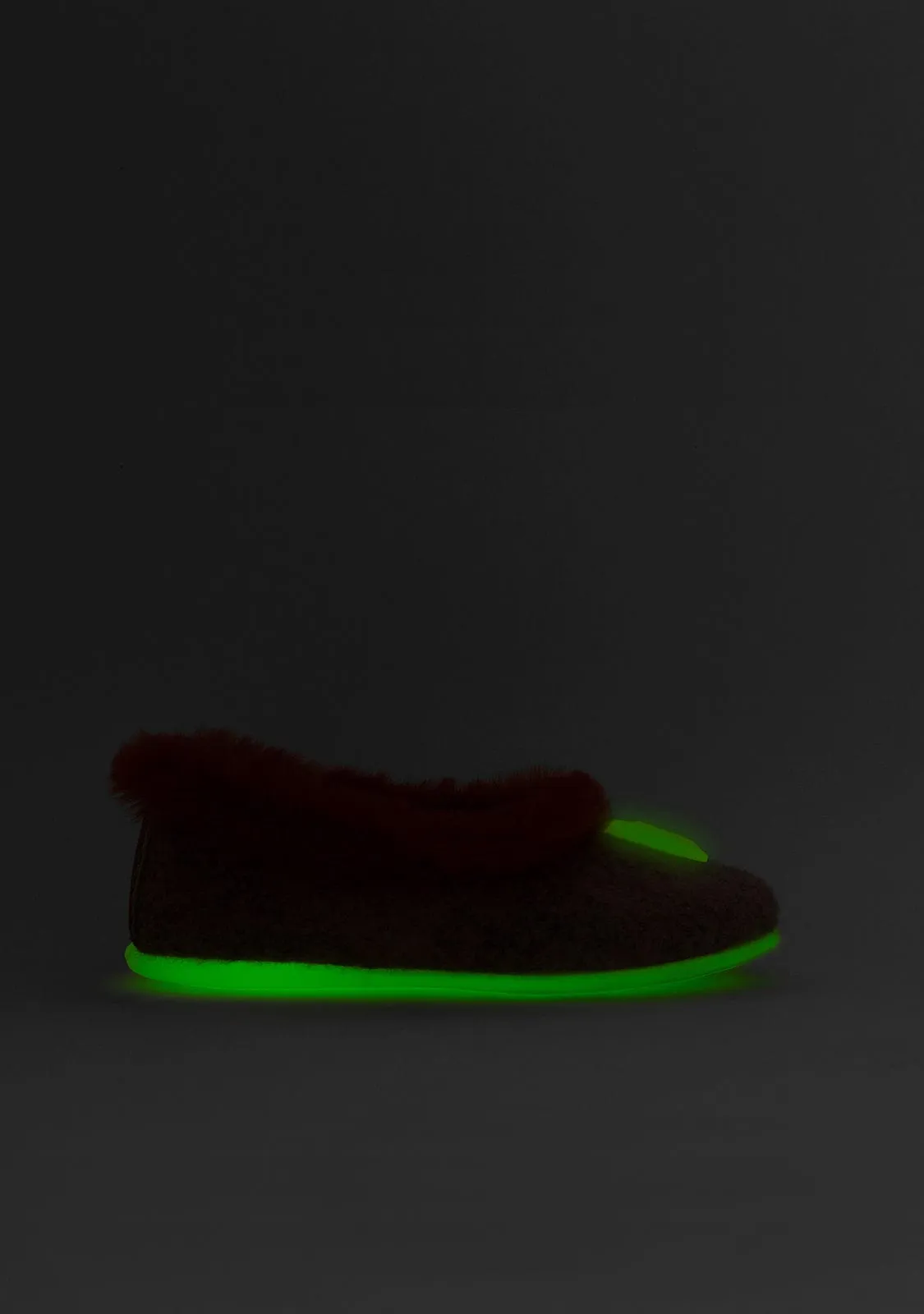 Girl's Pink Glows in the Dark Home Slippers