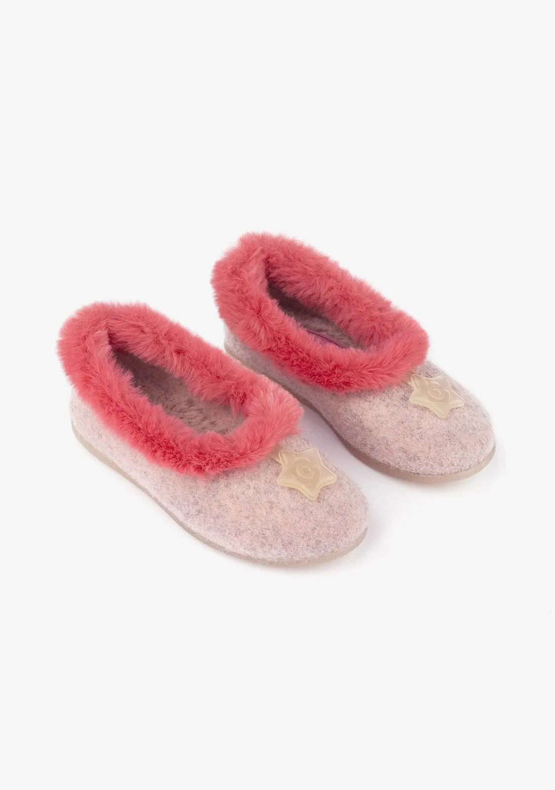 Girl's Pink Glows in the Dark Home Slippers