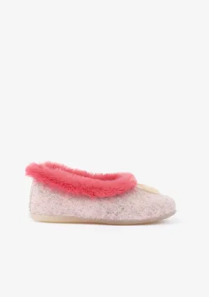 Girl's Pink Glows in the Dark Home Slippers