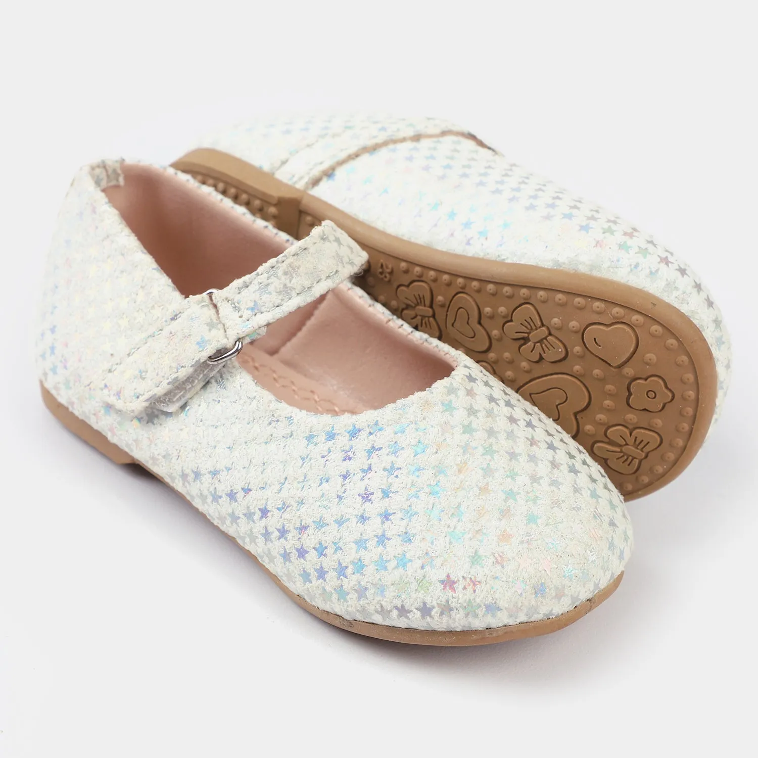 Girls Pumps 1258-SILVER