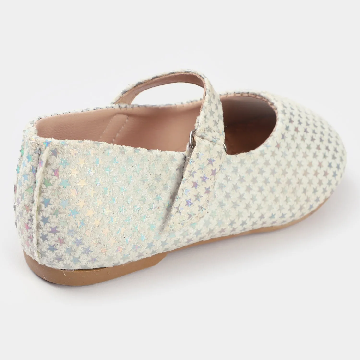 Girls Pumps 1258-SILVER