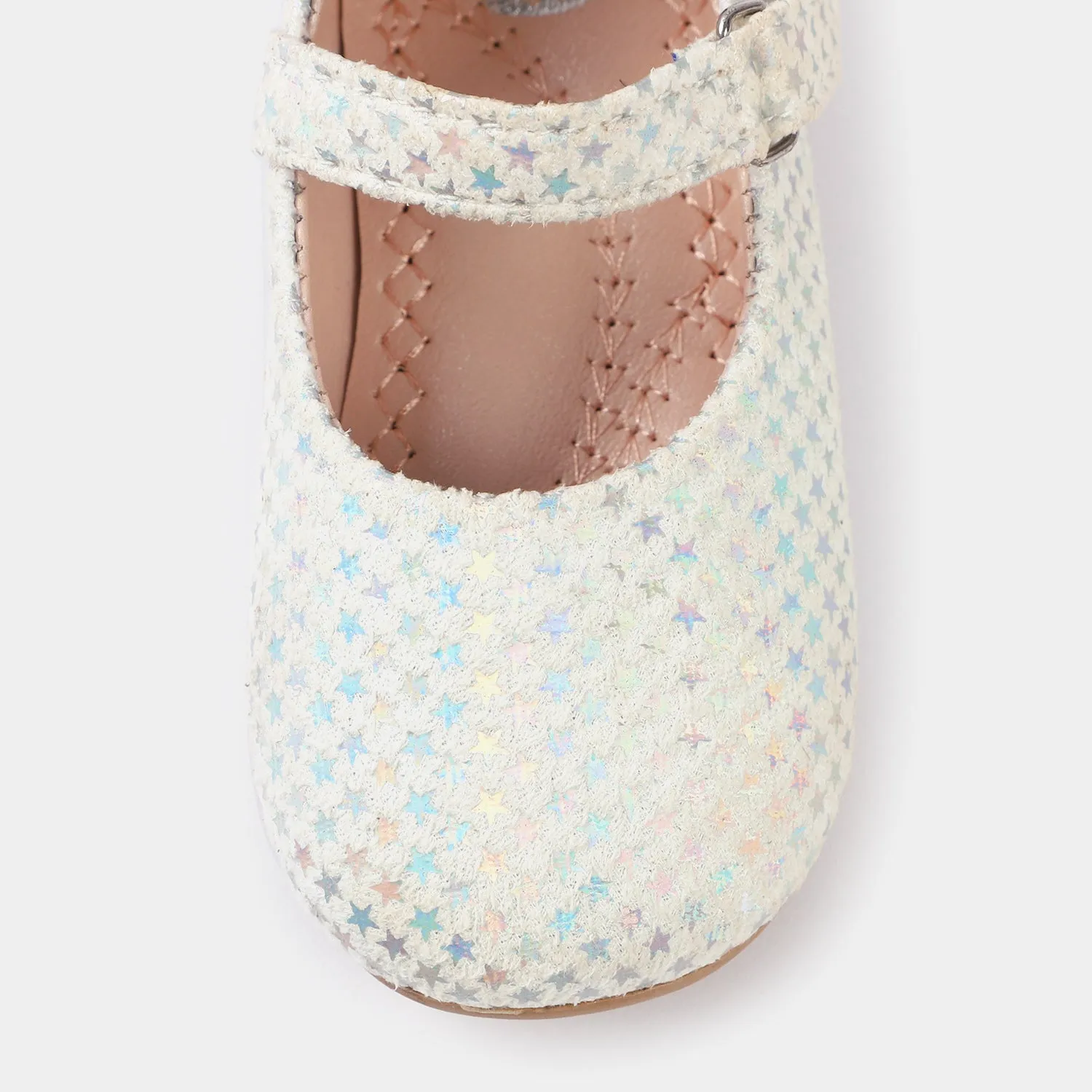 Girls Pumps 1258-SILVER