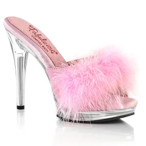 GLORY-501F-8 Fabulicious 5" Glory Baby Pink Faux Leather Sexy Shoes (High Heels)